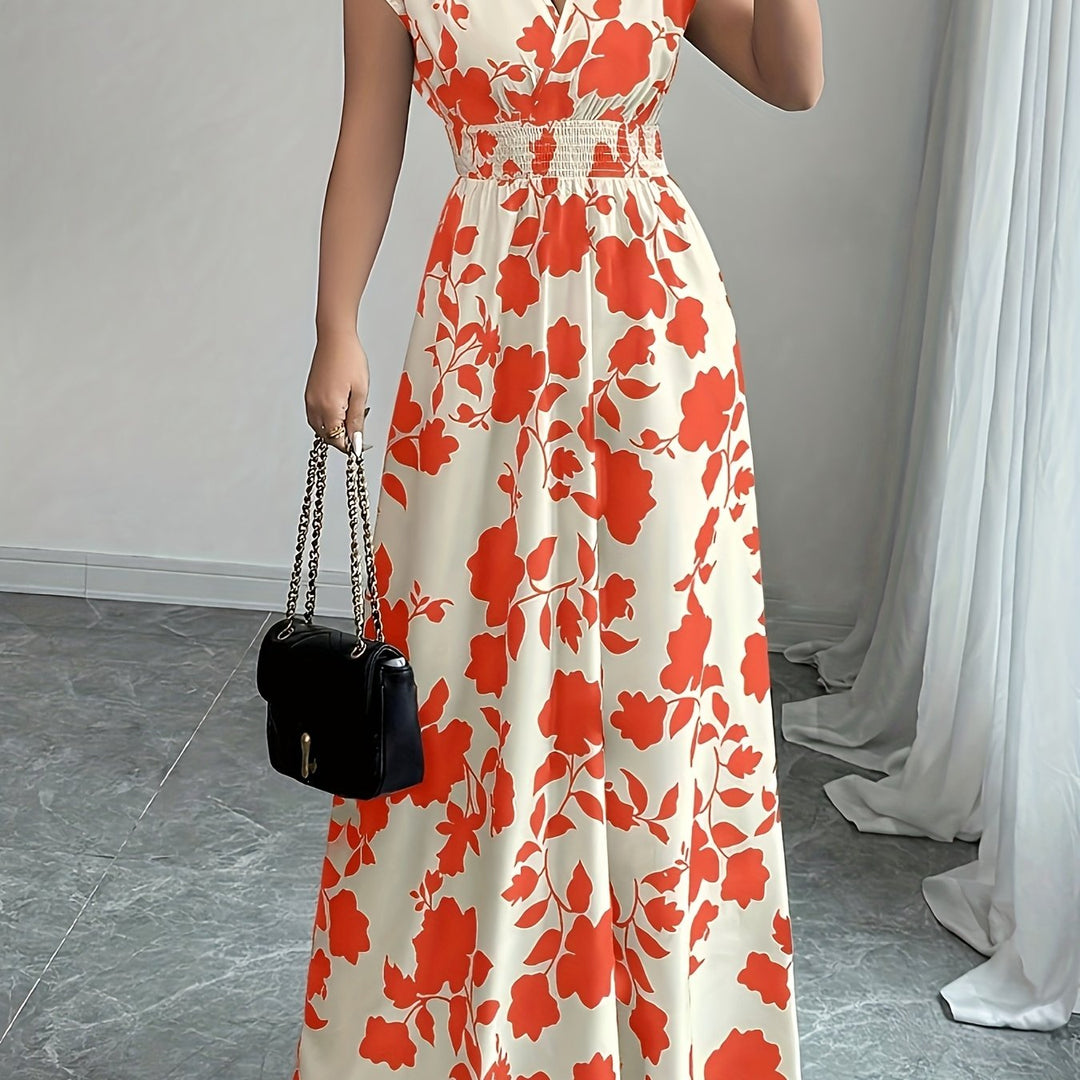 Isabelle | Floral V-Neck Maxi Dress