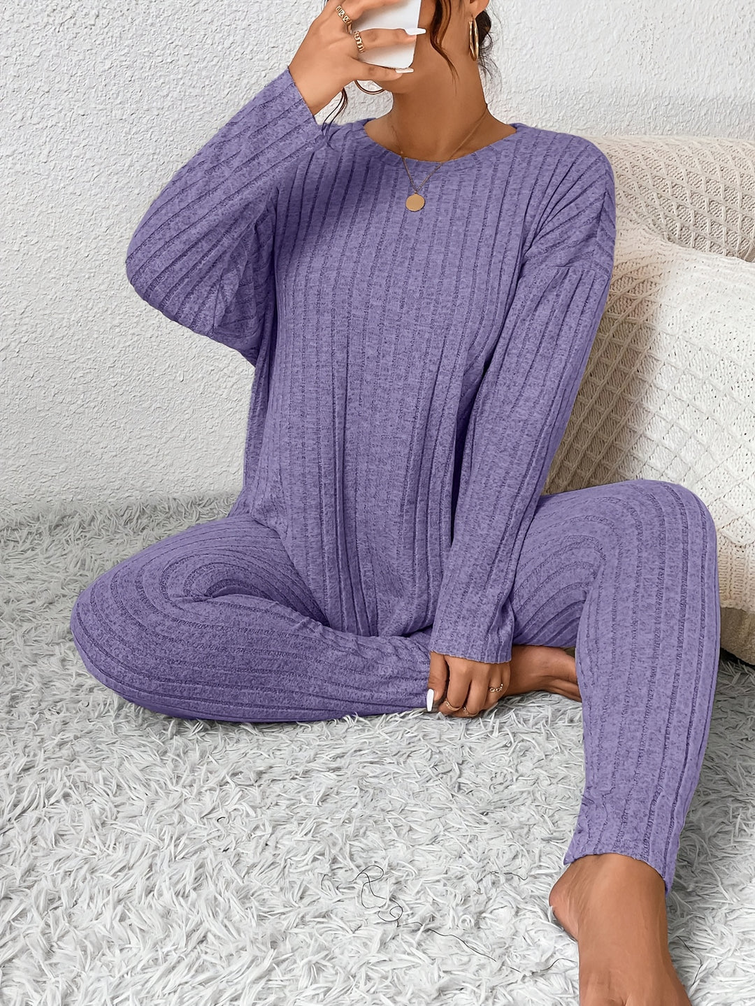 Marlowe | Ribbed Lounge Two-Piece Set