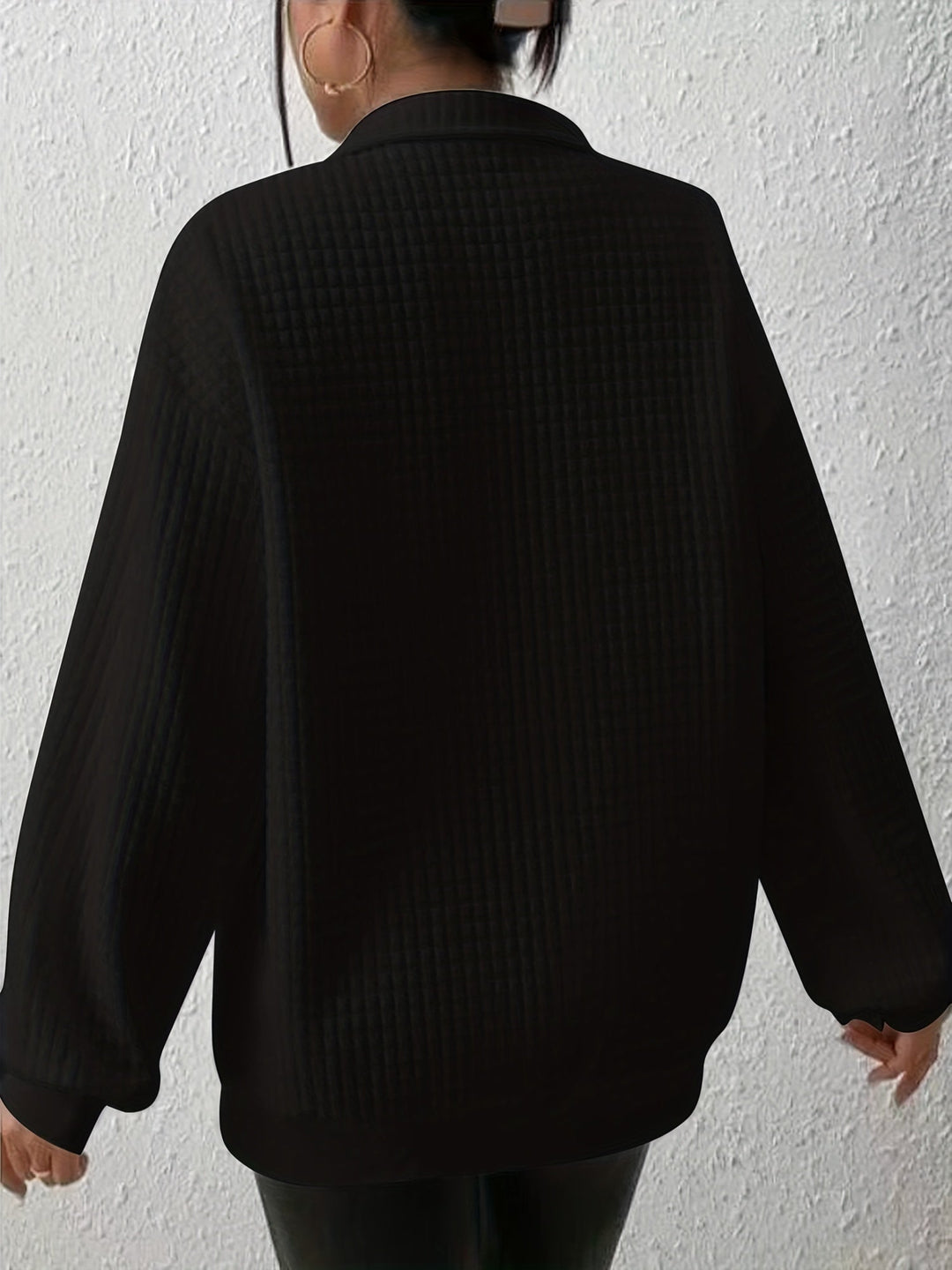 Paige | Textured Quarter-Zip Pullover