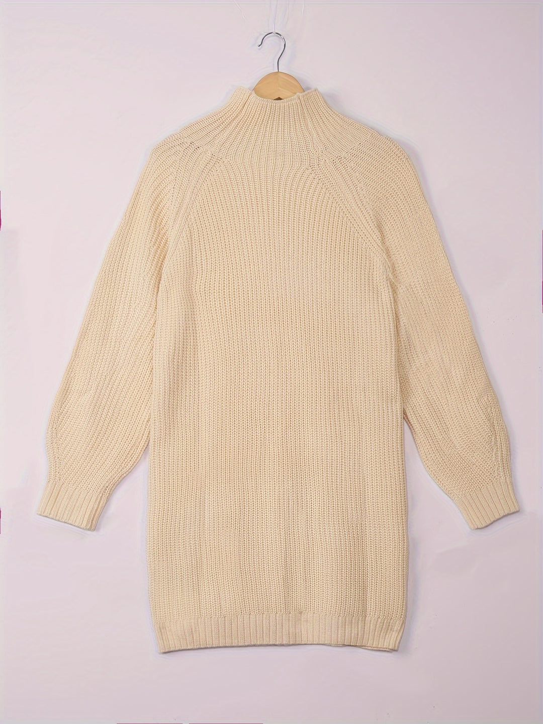 Elaine | Relaxed Half-Turtleneck Sweater Dress