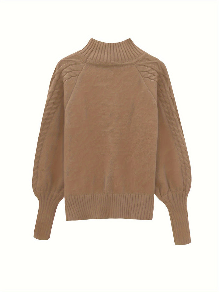 Diane | Textured Half-Collar Sweater