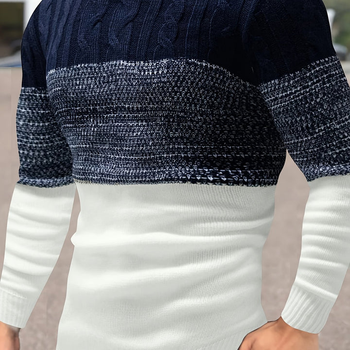 Clayton | Colour-Block Crew Neck Sweater