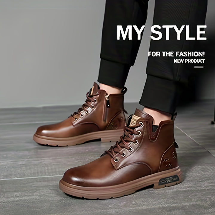 Alistair | Rugged Lace-Up High-Top Boots