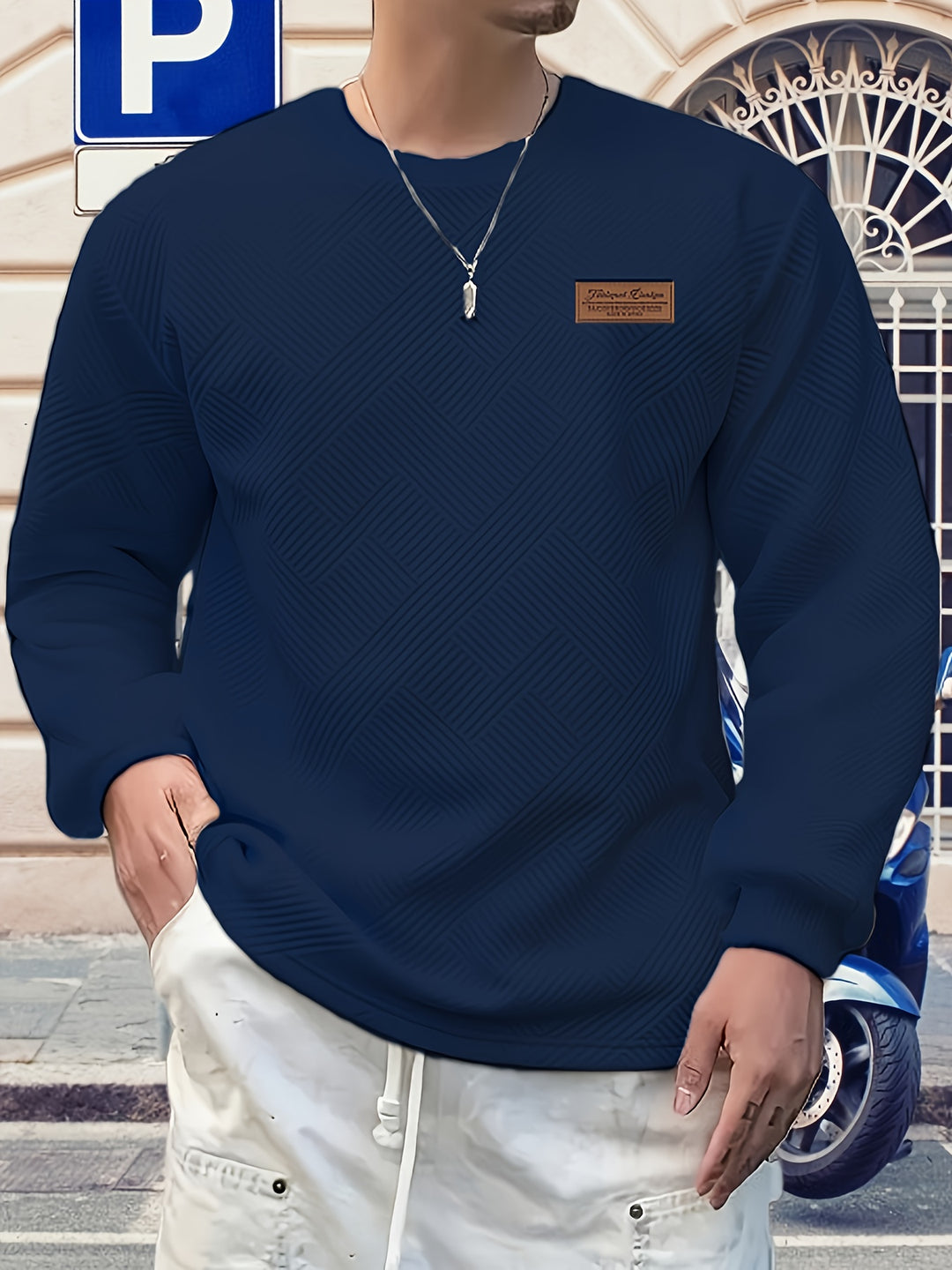 Clifford | Textured Crew Neck Sweatshirt
