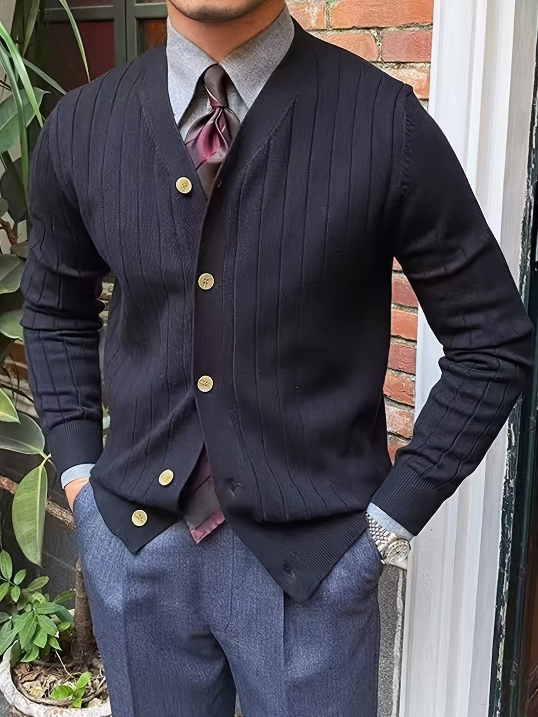 Franklin | Ribbed Button-Up Cardigan