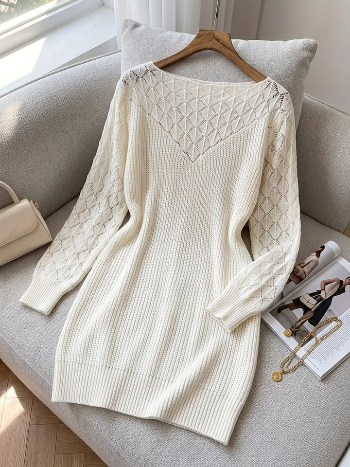 Linnea | Open-Weave Knit Sweater Dress