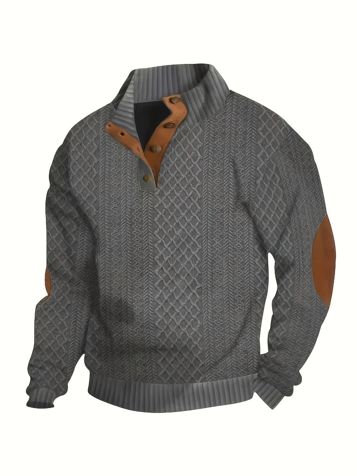 Sawyer | Textured Stand-Collar Sweater