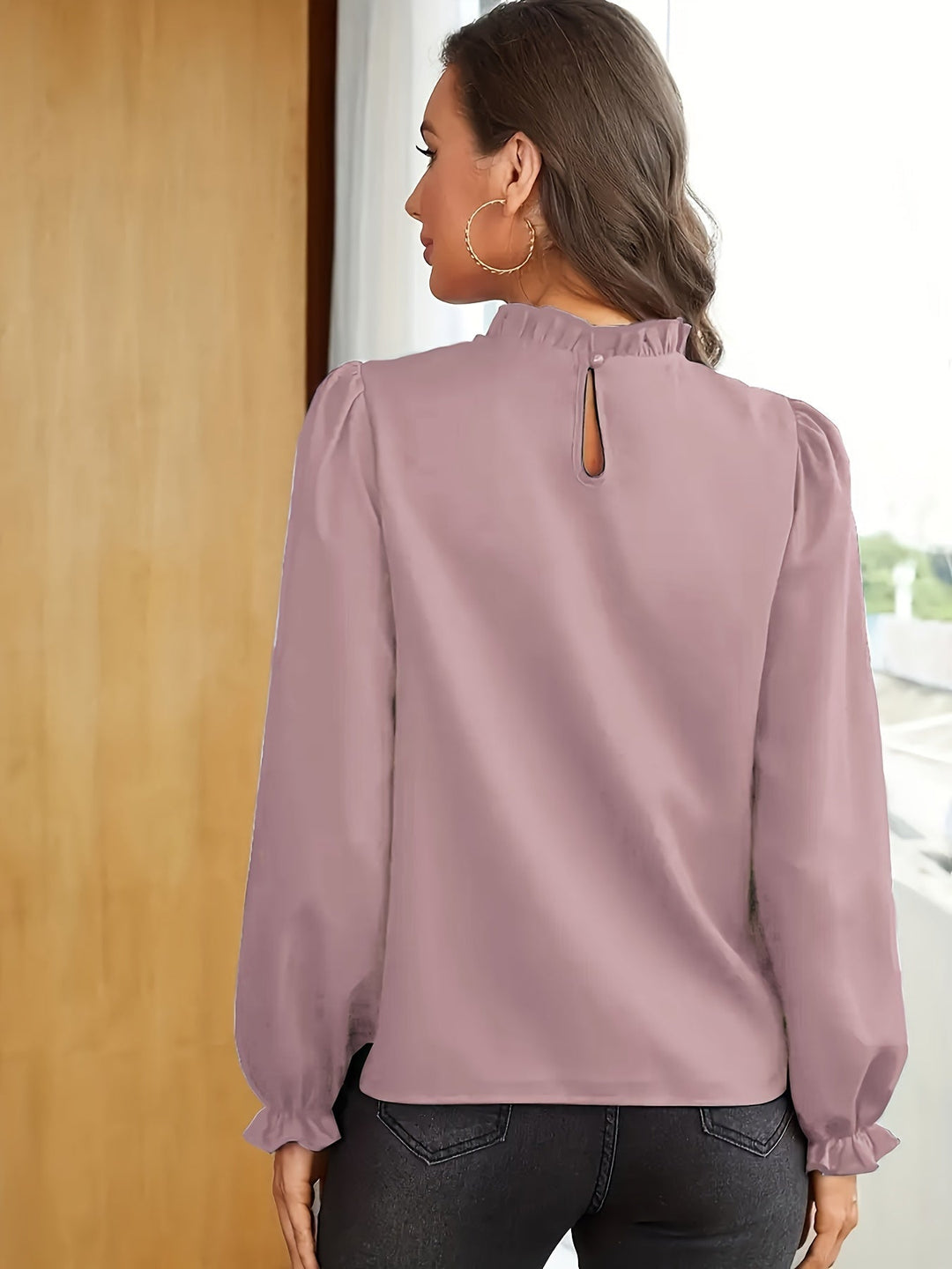 Estelle | Ruffle Collar Puff Sleeve Blouse