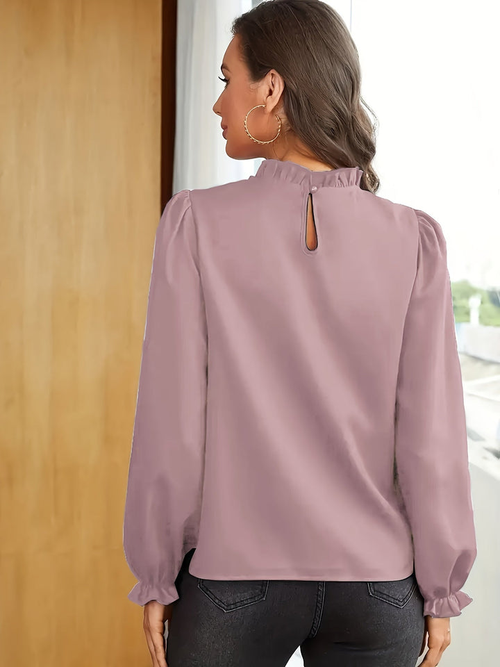 Estelle | Ruffle Collar Puff Sleeve Blouse