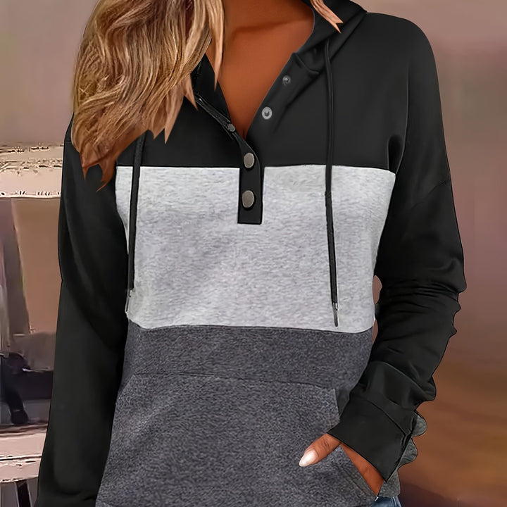 Tamsin | Colour Block Drawstring Hoodie