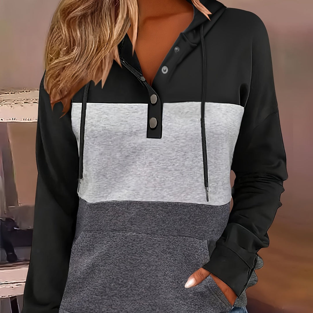 Tamsin | Colour Block Drawstring Hoodie