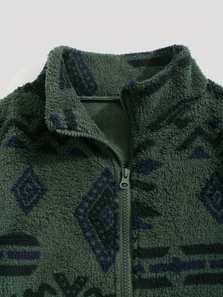 Winifred | Patterned Cozy Zip-Up Jacket