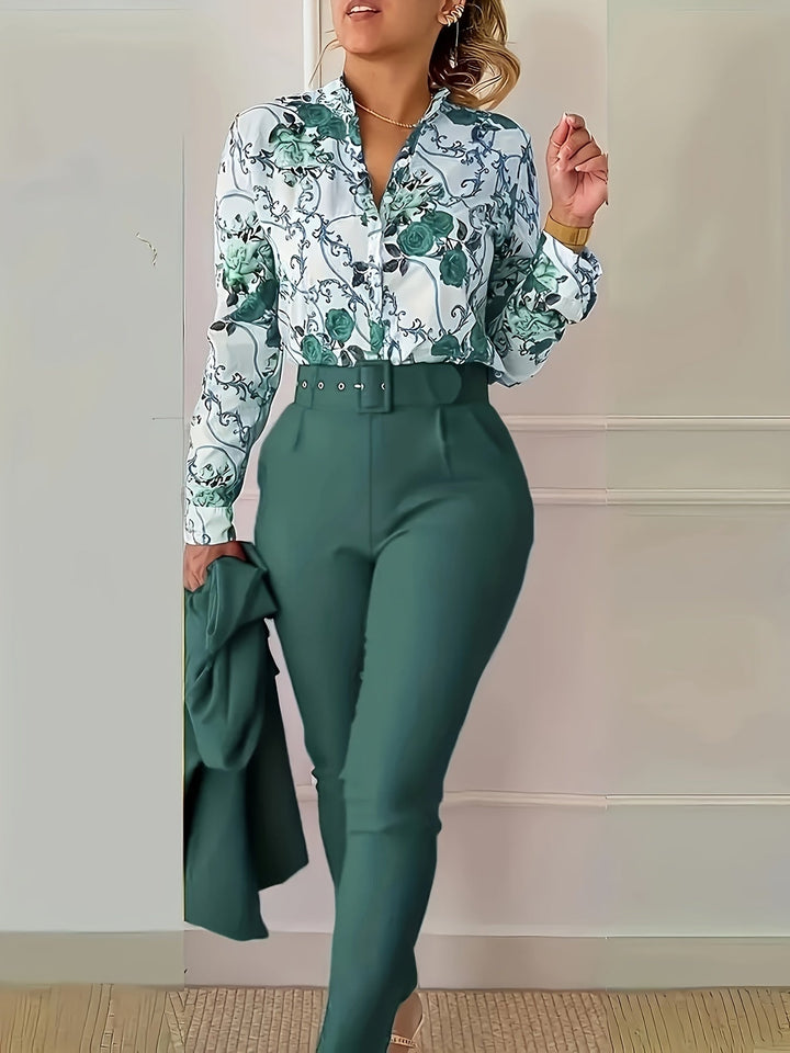 Cynthia | Elegant Floral Two-Piece Set