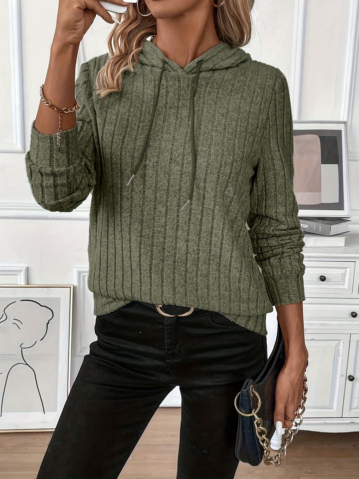 Rosalind | Ribbed Drawstring Hoodie