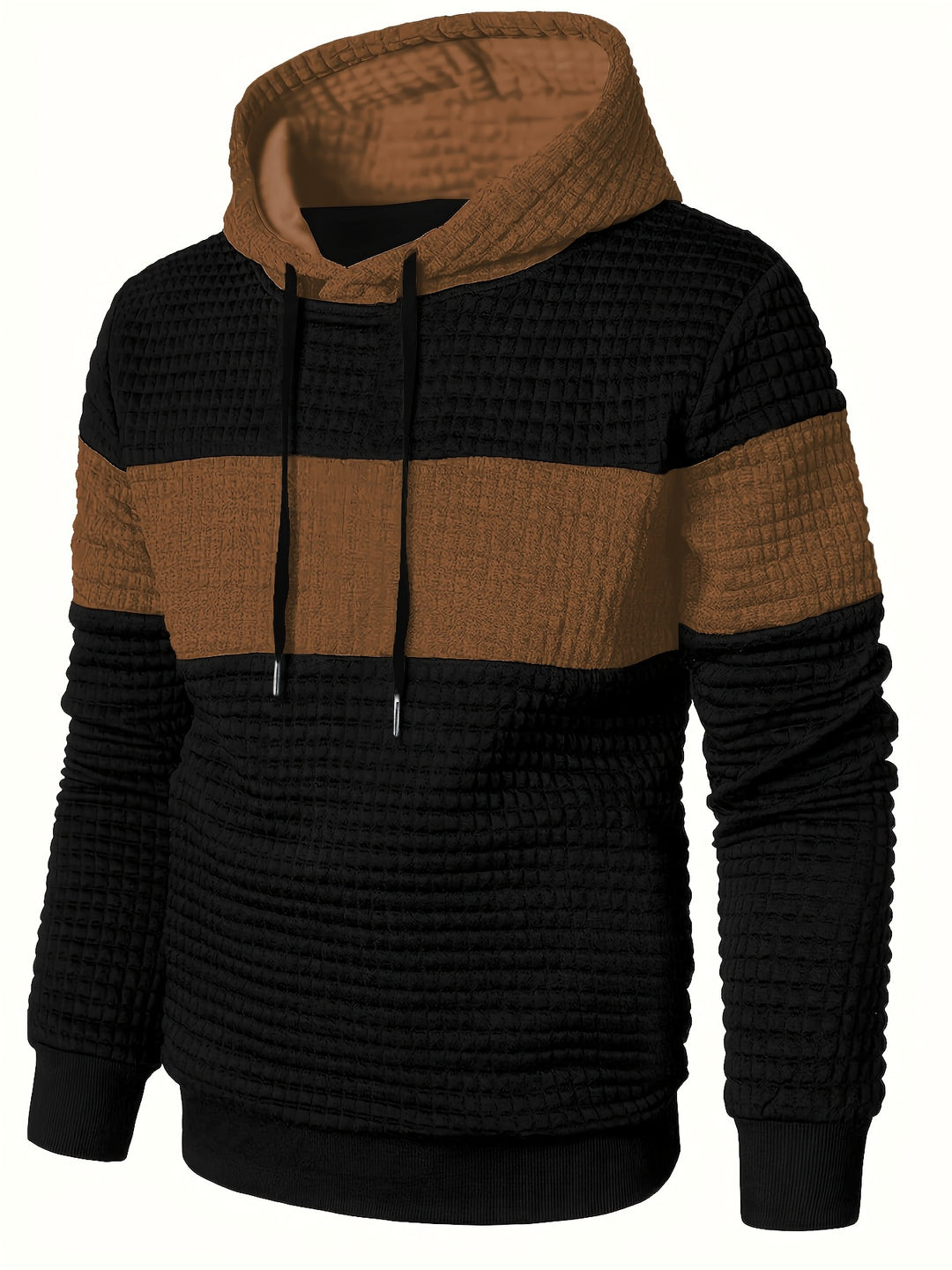 Russell | Textured Colour-Block Hoodie