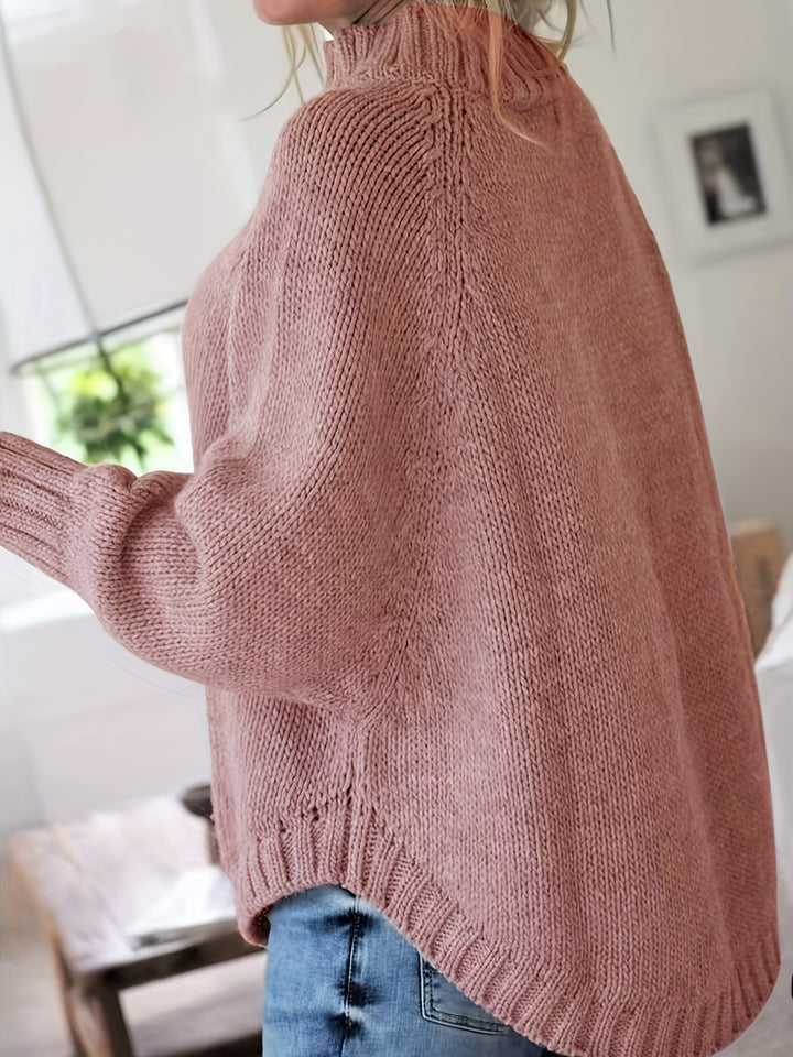 Maisie | Cable-Knit High-Neck Sweater