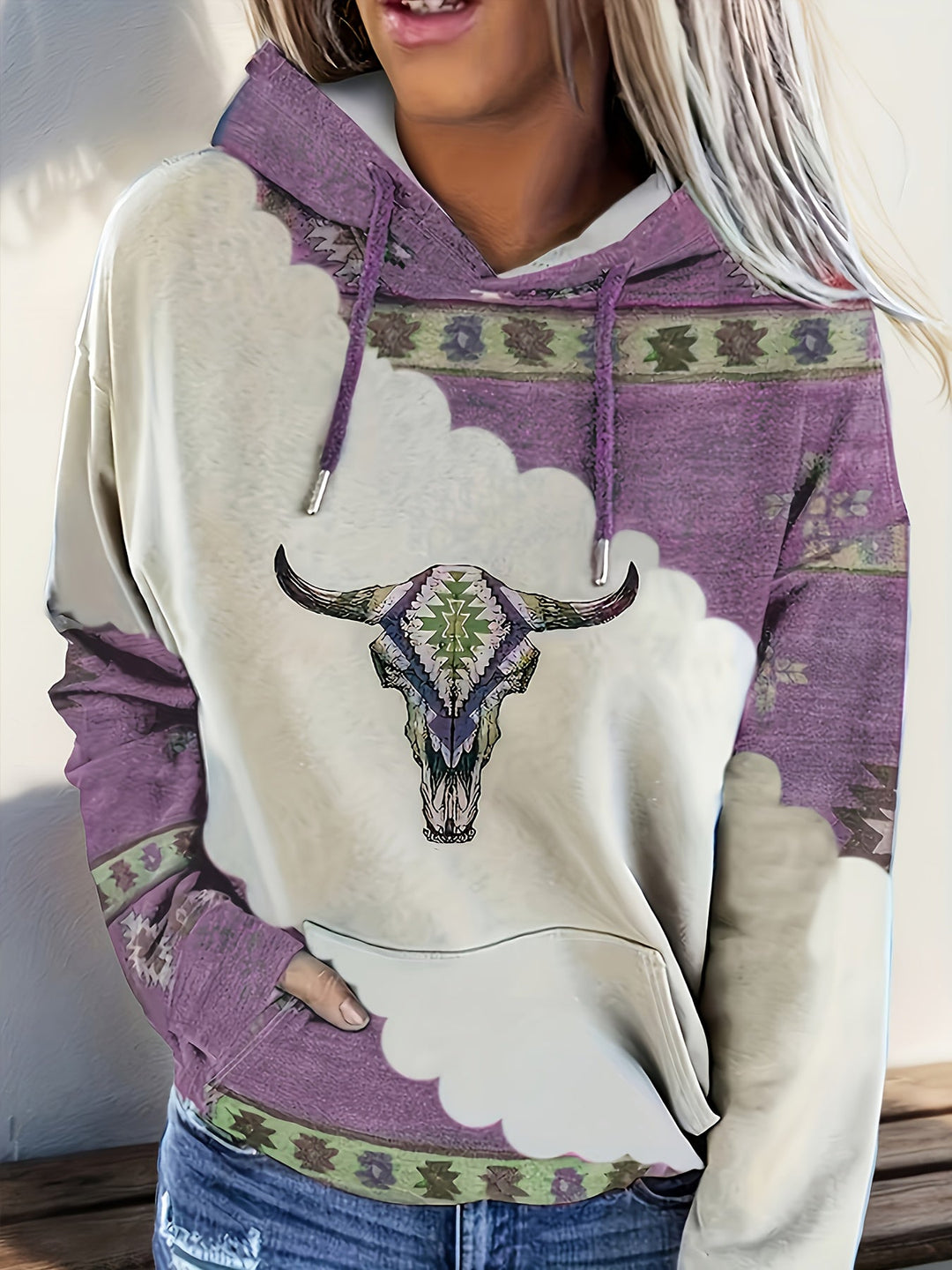 Fern | Western-Print Hoodie