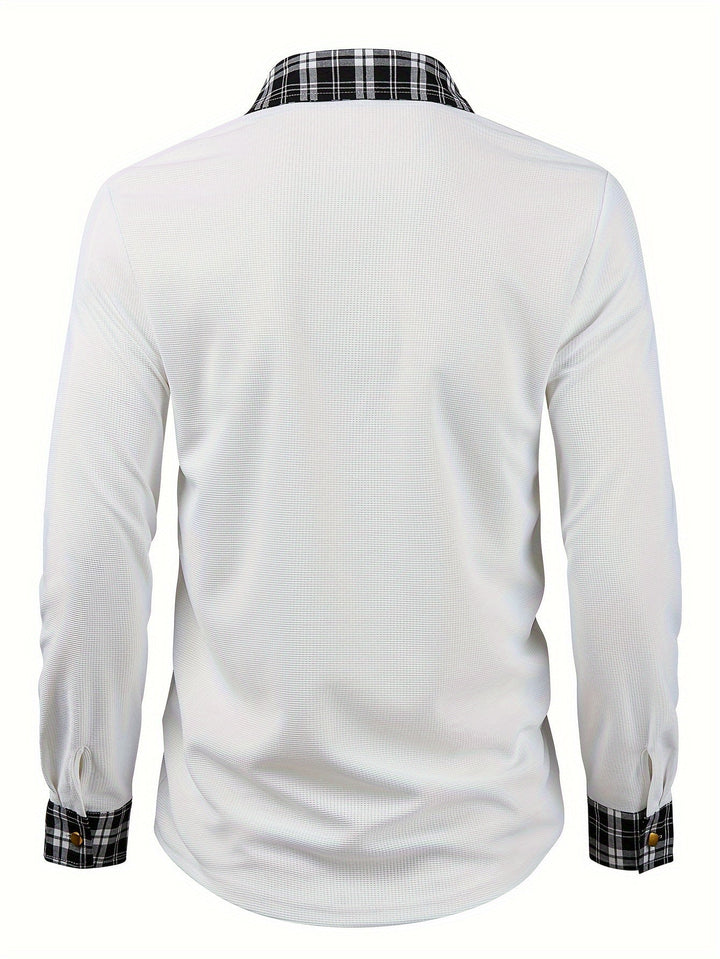 Desmond | Textured Contrast-Trim Shirt