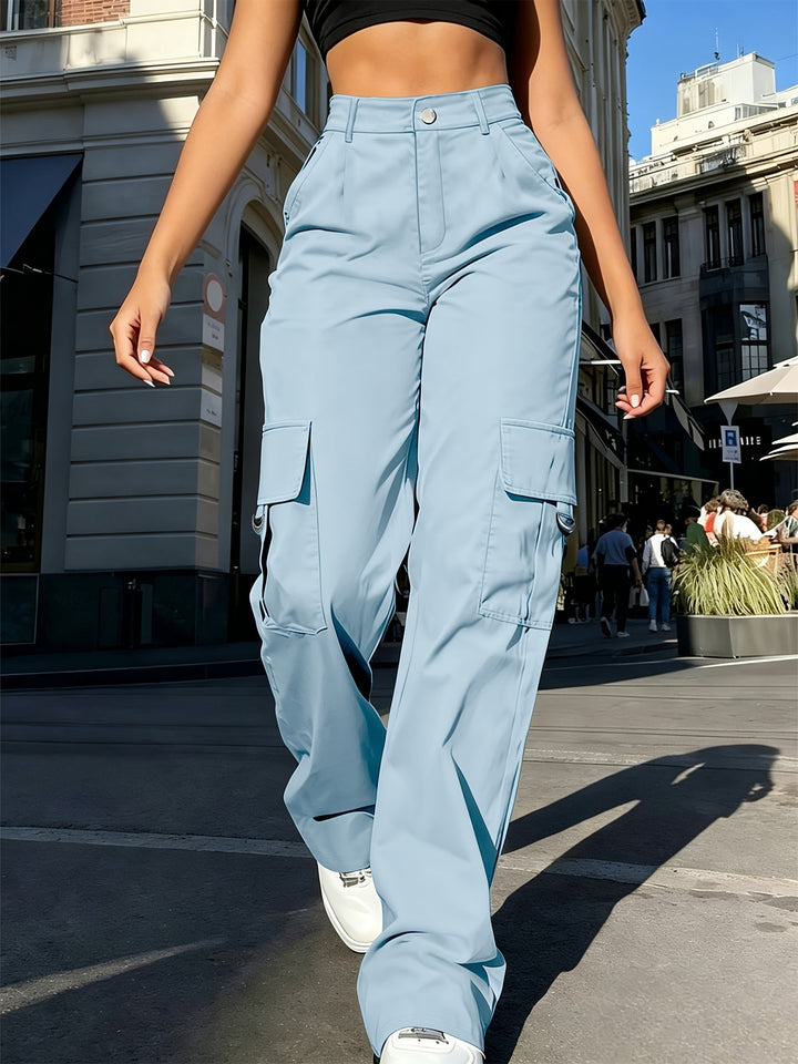 Delaney | High-Waisted Wide-Leg Cargo Pants