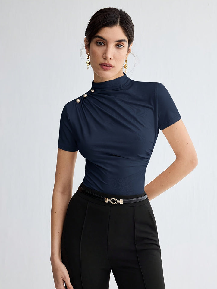 Marlowe | Refined Mock-Neck Top