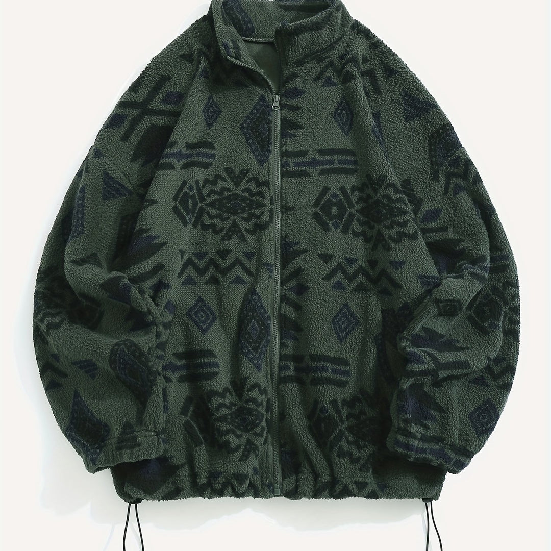 Winifred | Patterned Cozy Zip-Up Jacket