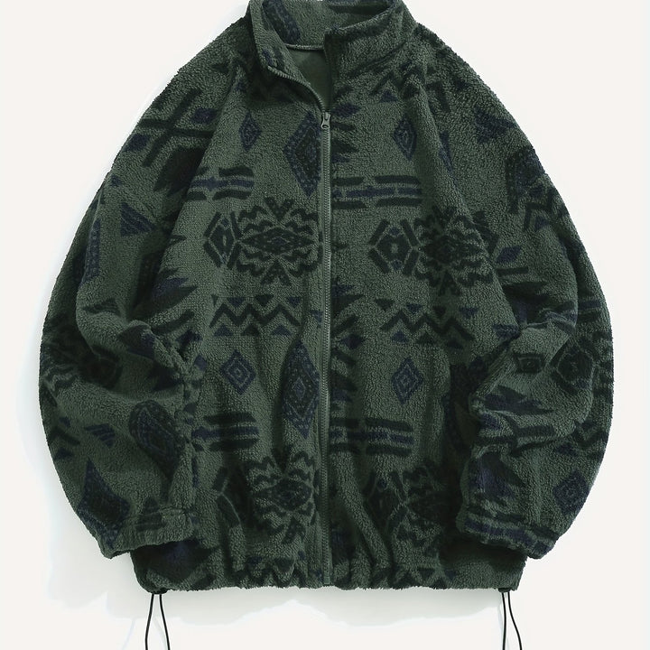 Winifred | Patterned Cozy Zip-Up Jacket