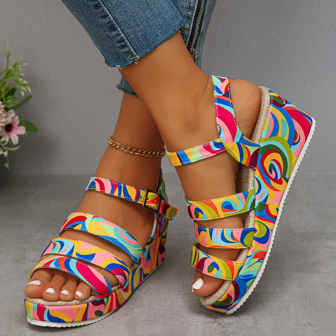 Colette | Stylish Multicolor Ankle Strap Sandals