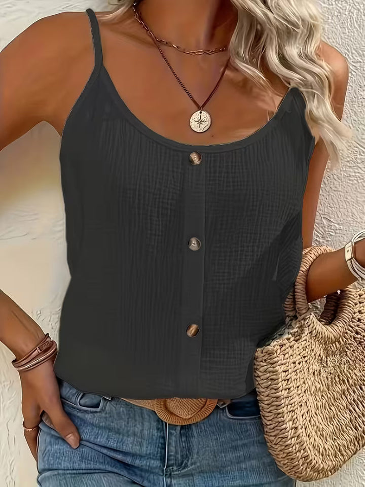 Layla | Strap Button-Front Chic Blouse