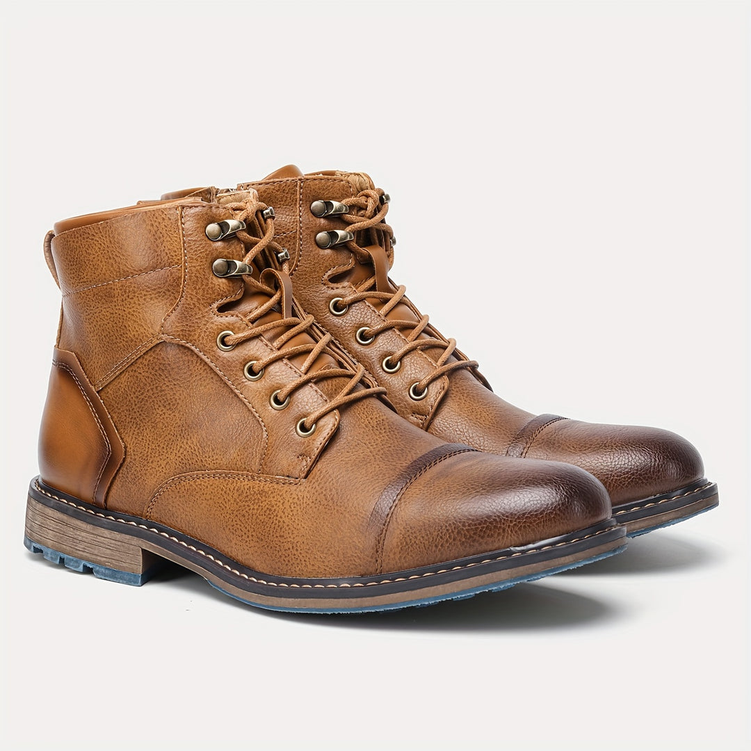Bradley | Cap-Toe Lace-Up Boots