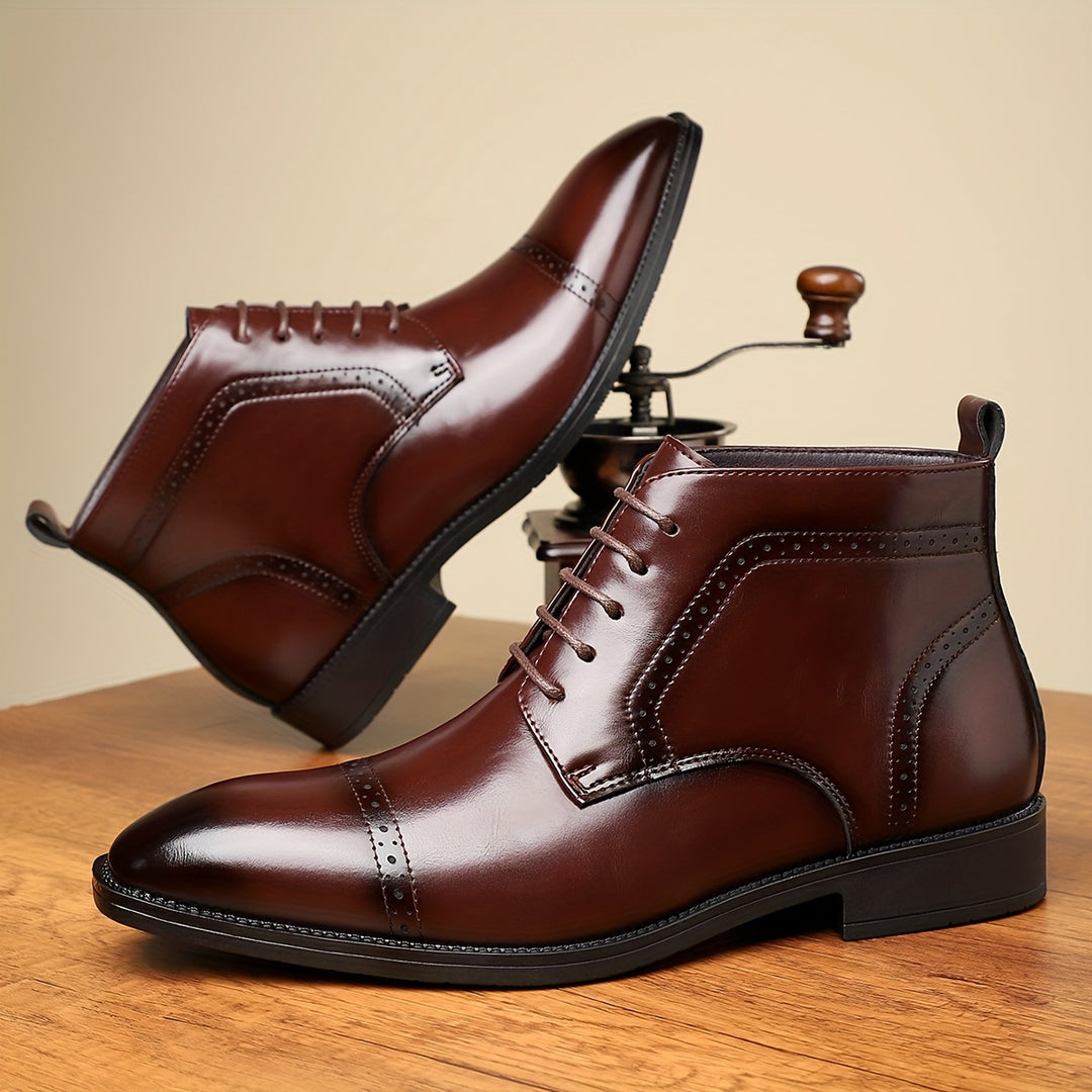 Conrad | Refined Cap-Toe Lace-Up Boots