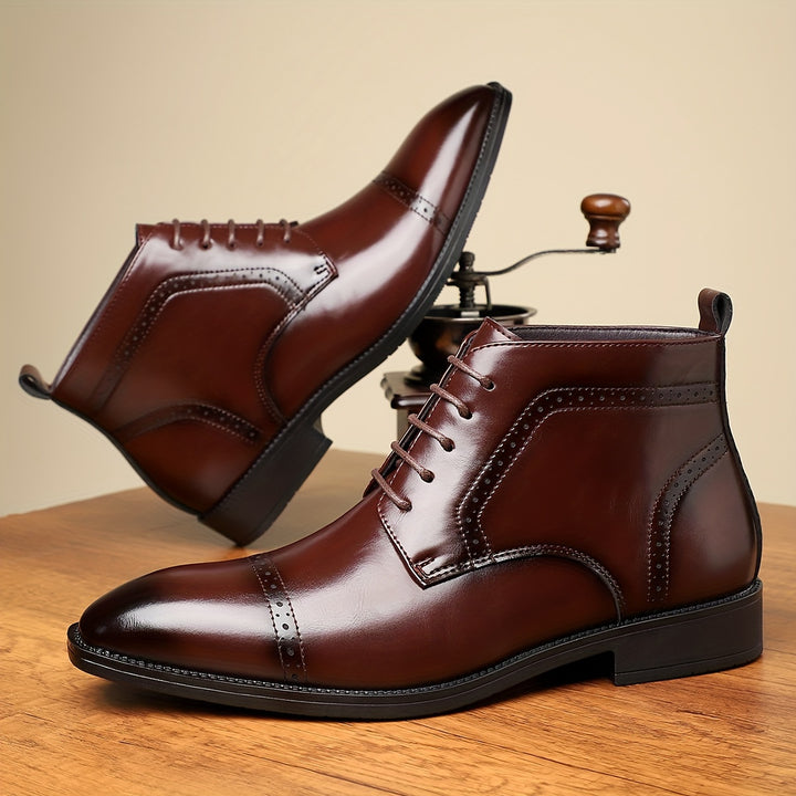 Conrad | Refined Cap-Toe Lace-Up Boots