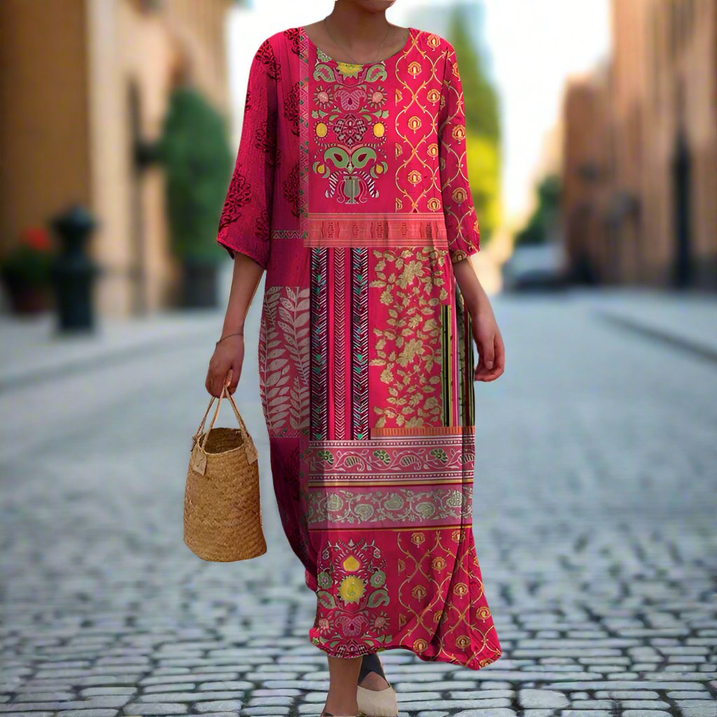 Natalia | Loose-Fit Boho Maxi Dress