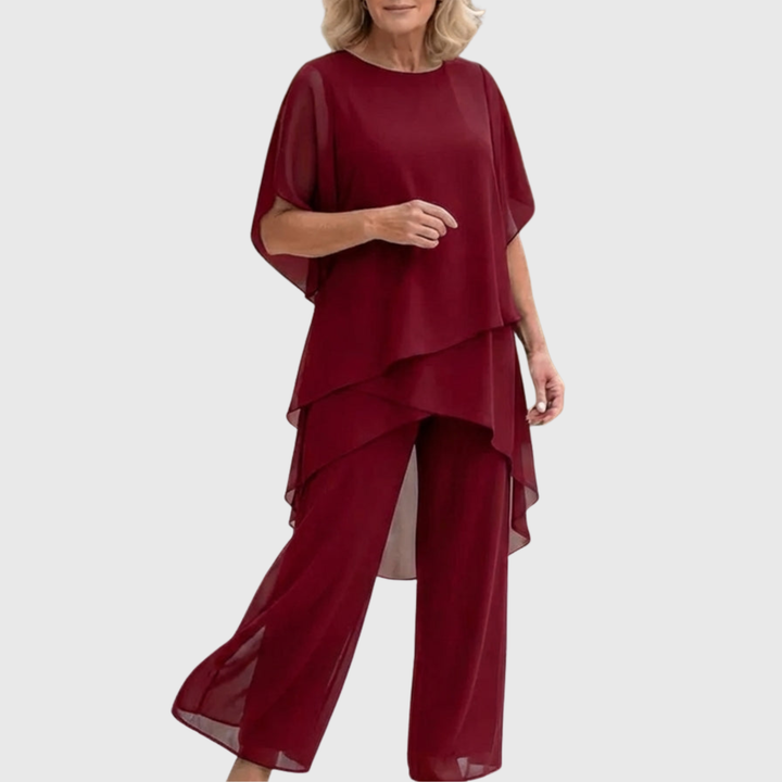 Valerie | Elegant Mid Sleeve Palazzo Set