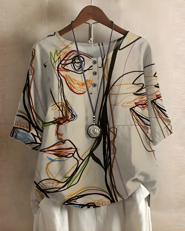 Giovanna | Relaxed Colorful Summer Boho Top