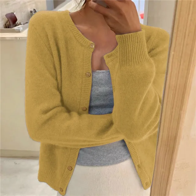 Ingrid | Soft Round-Neck Cardigan