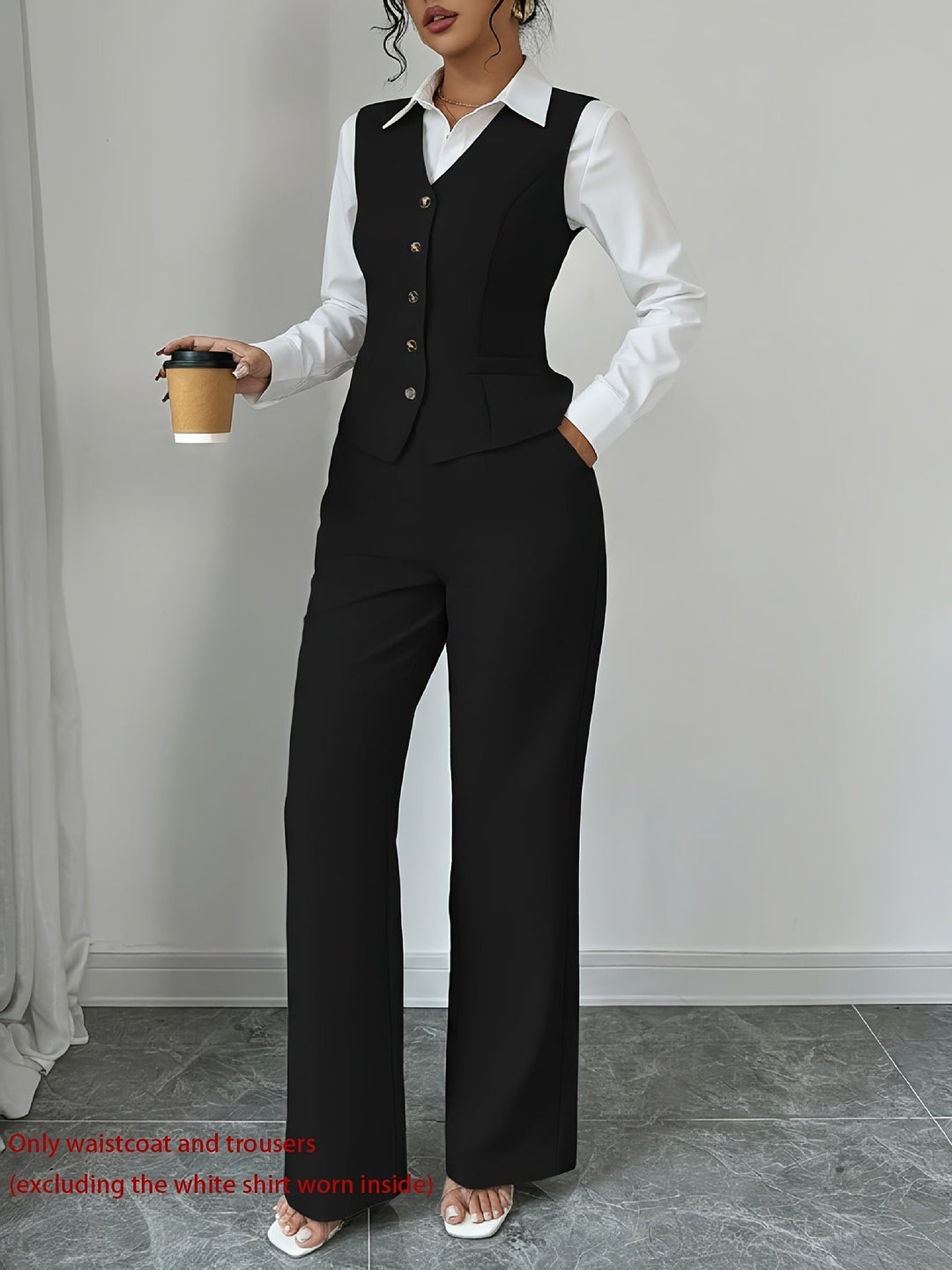Vivienne | Tailored Vest & Wide-Leg Pant Set