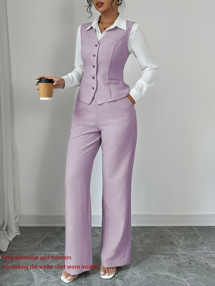 Vivienne | Tailored Vest & Wide-Leg Pant Set
