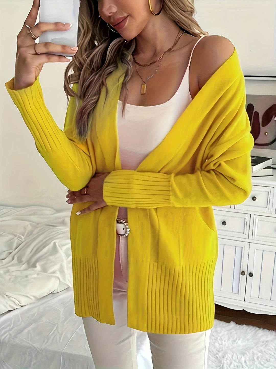Miriam | Open-Front Draped Cardigan