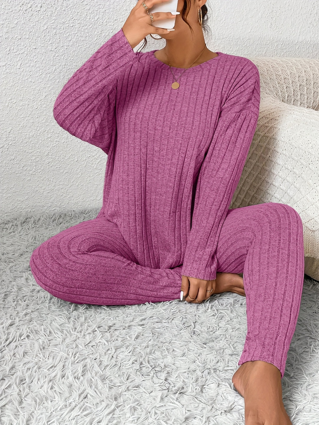 Marlowe | Ribbed Lounge Two-Piece Set