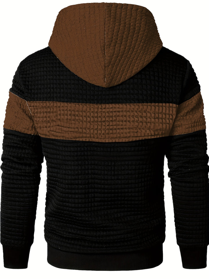 Russell | Textured Colour-Block Hoodie
