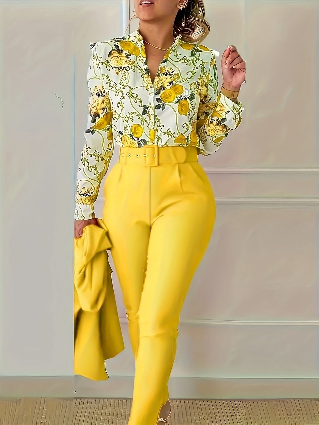 Cynthia | Elegant Floral Two-Piece Set