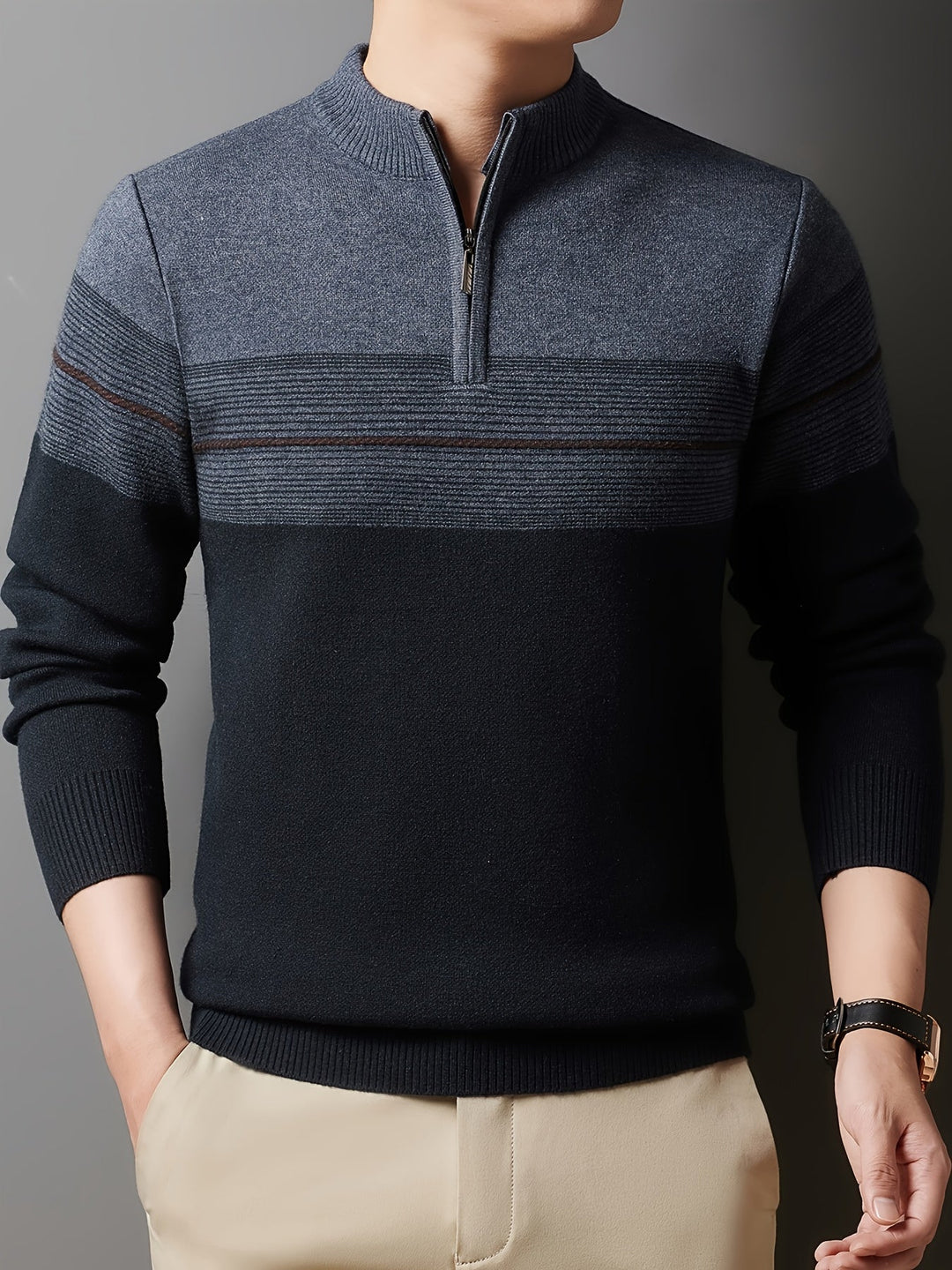 Gregory | Refined Half-Zip Sweater