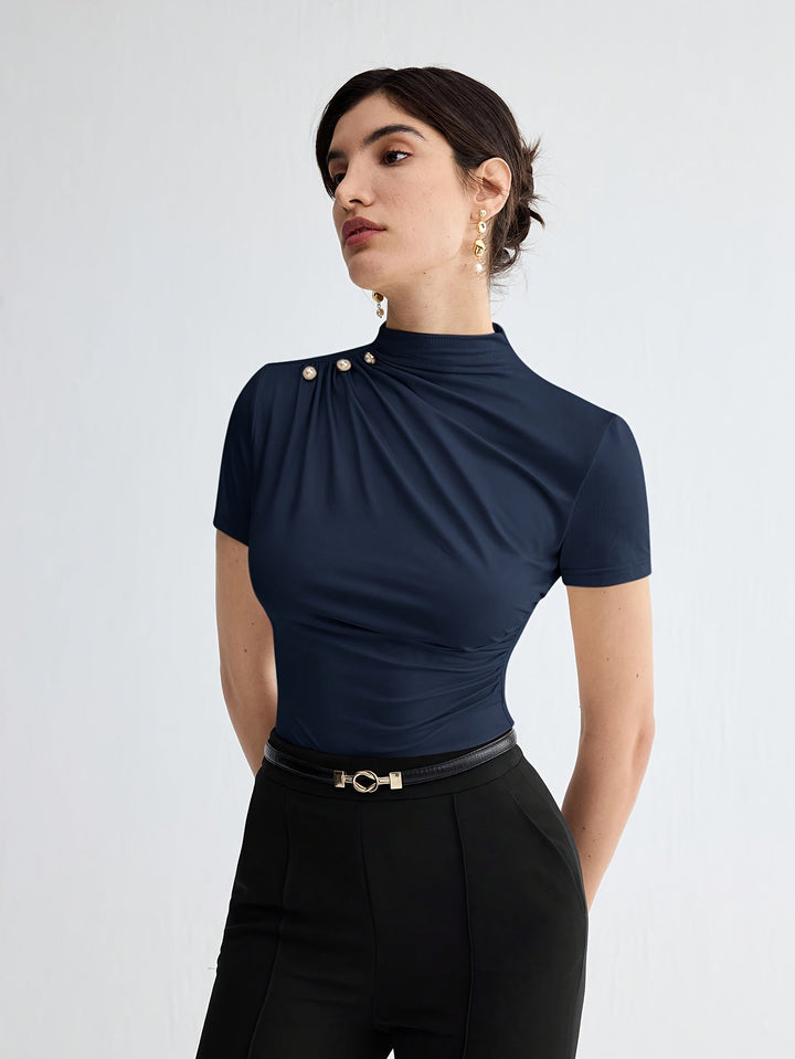 Marlowe | Refined Mock-Neck Top