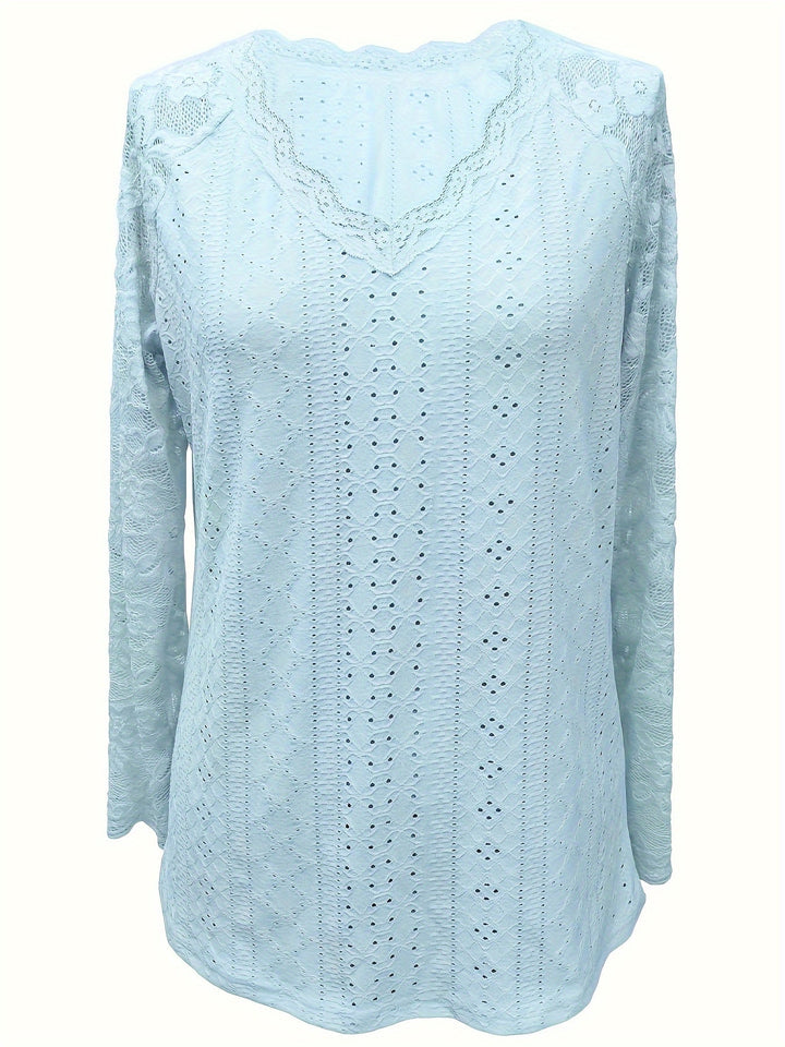 Annabelle | Scalloped V-Neck Top