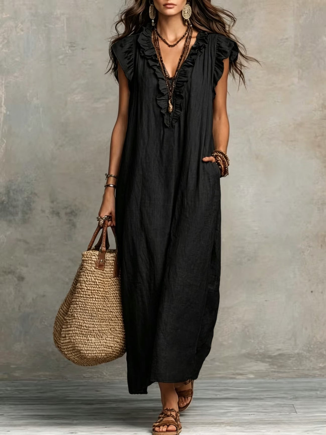 Marigold | Stylish Ruffle Sleeveless Dress