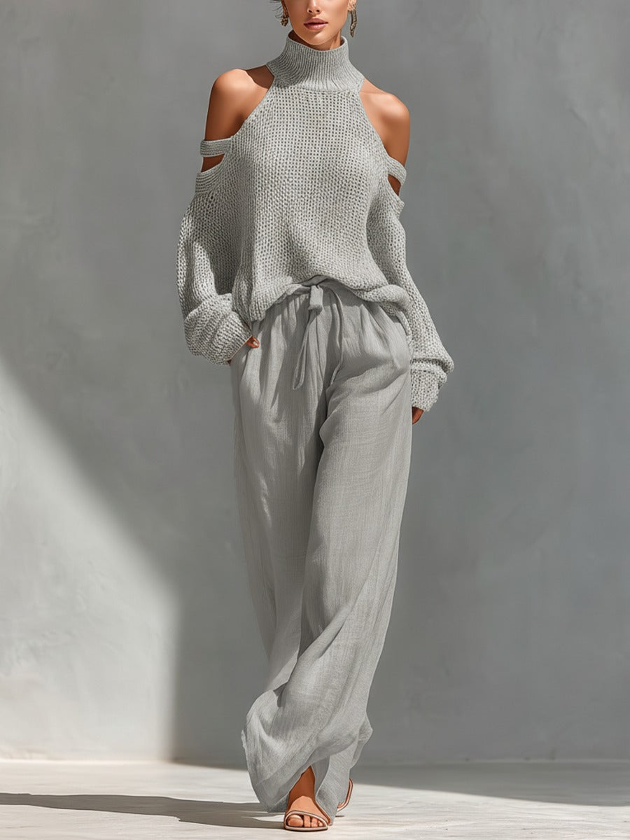 Delia | Cold-Shoulder Two-Piece Set