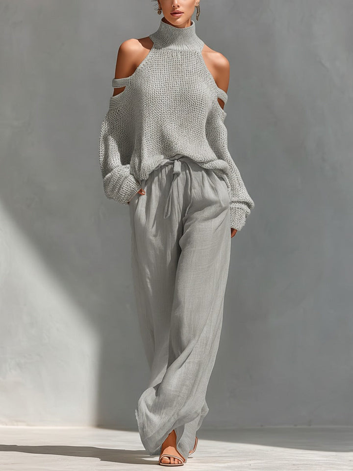 Delia | Cold-Shoulder Two-Piece Set
