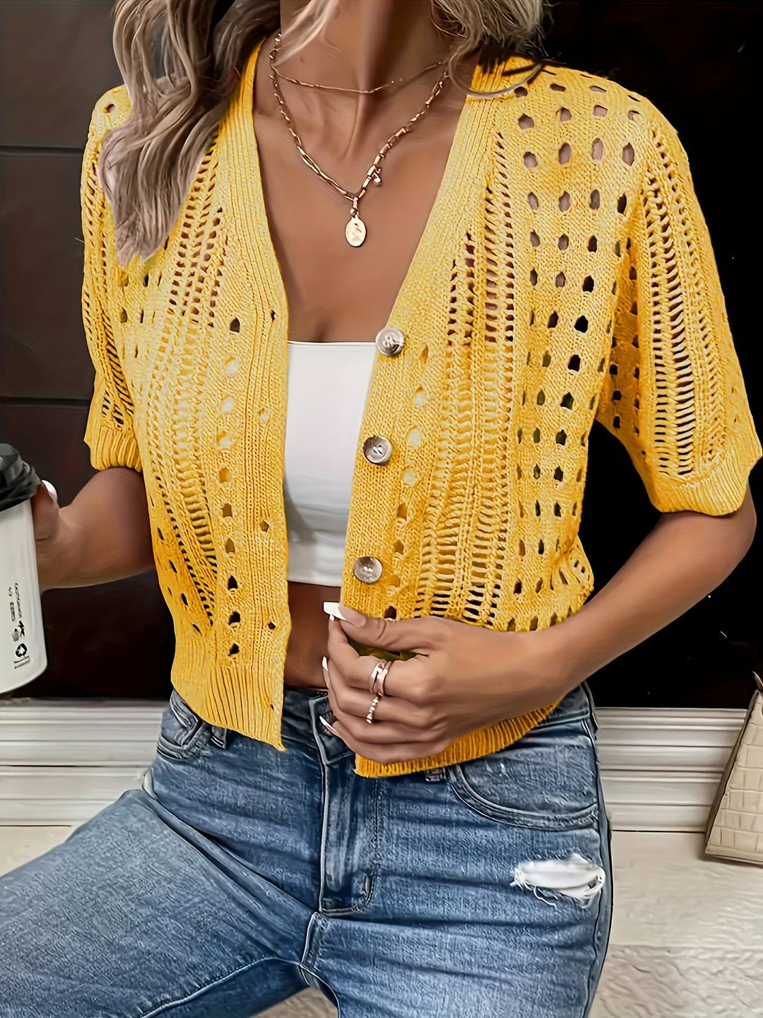 Liora | Stylish Short Sleeve Summer Cardigan