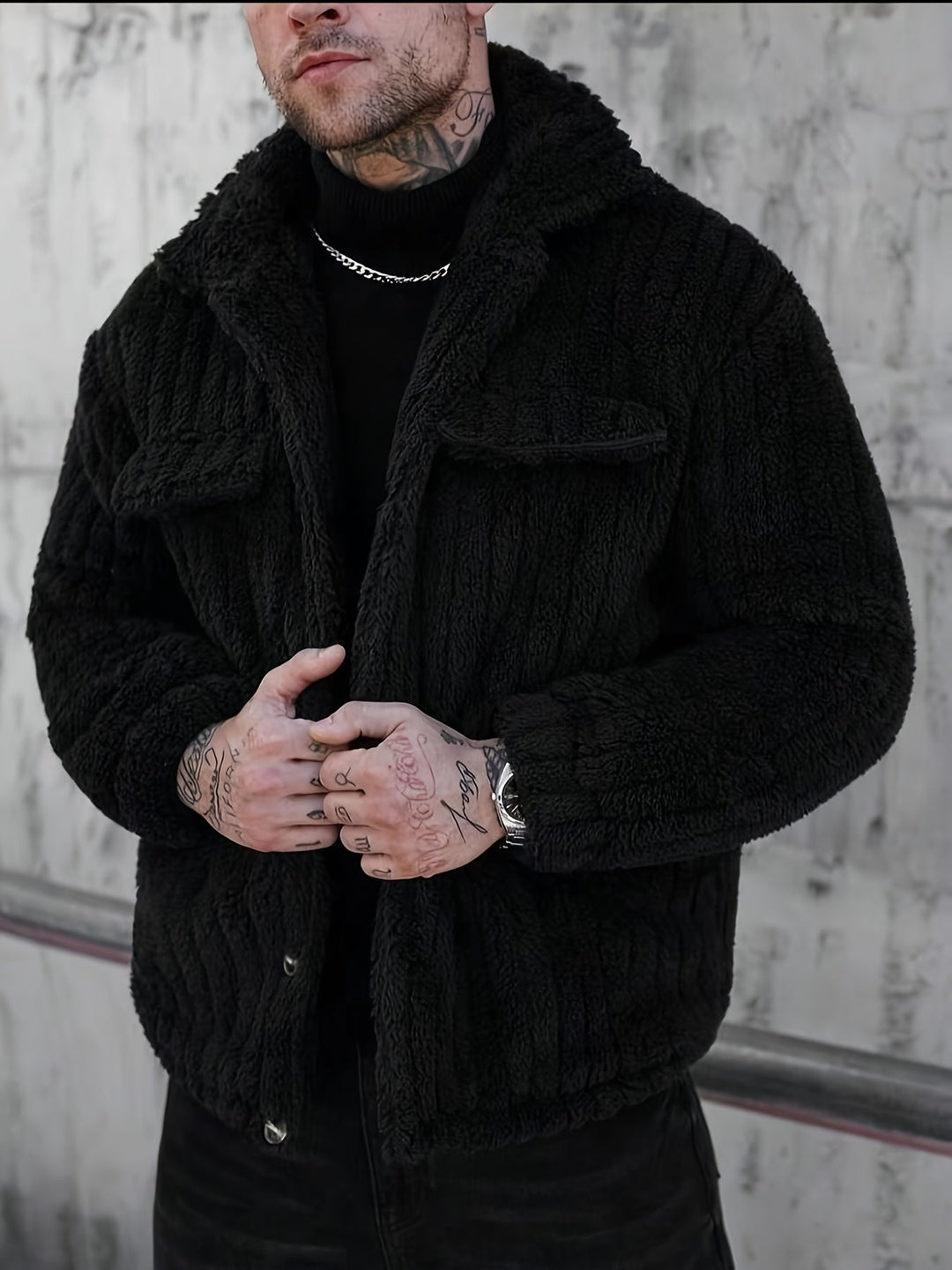 Rhys | Textured Button-Front Jacket