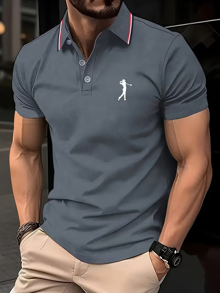 Crosby | Casual Short-Sleeve Golf Printed Shirt